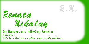 renata mikolay business card