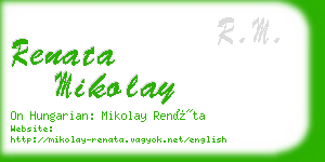 renata mikolay business card